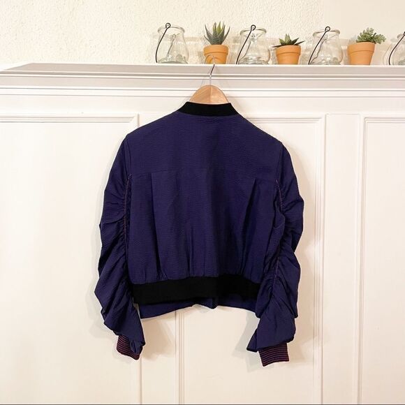 𝅺minki • bomber zip up jacket flared purple - Picture 4 of 5